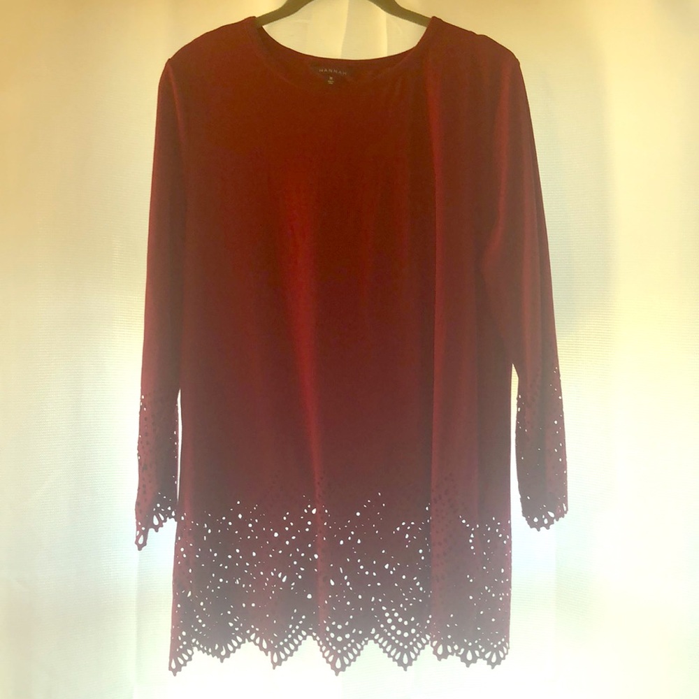 Maroon top